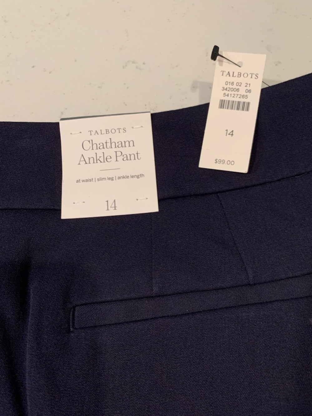 Talbots Women’s Chatham Slim Ankle Pants Size 14 NWT - Picture 6 of 10